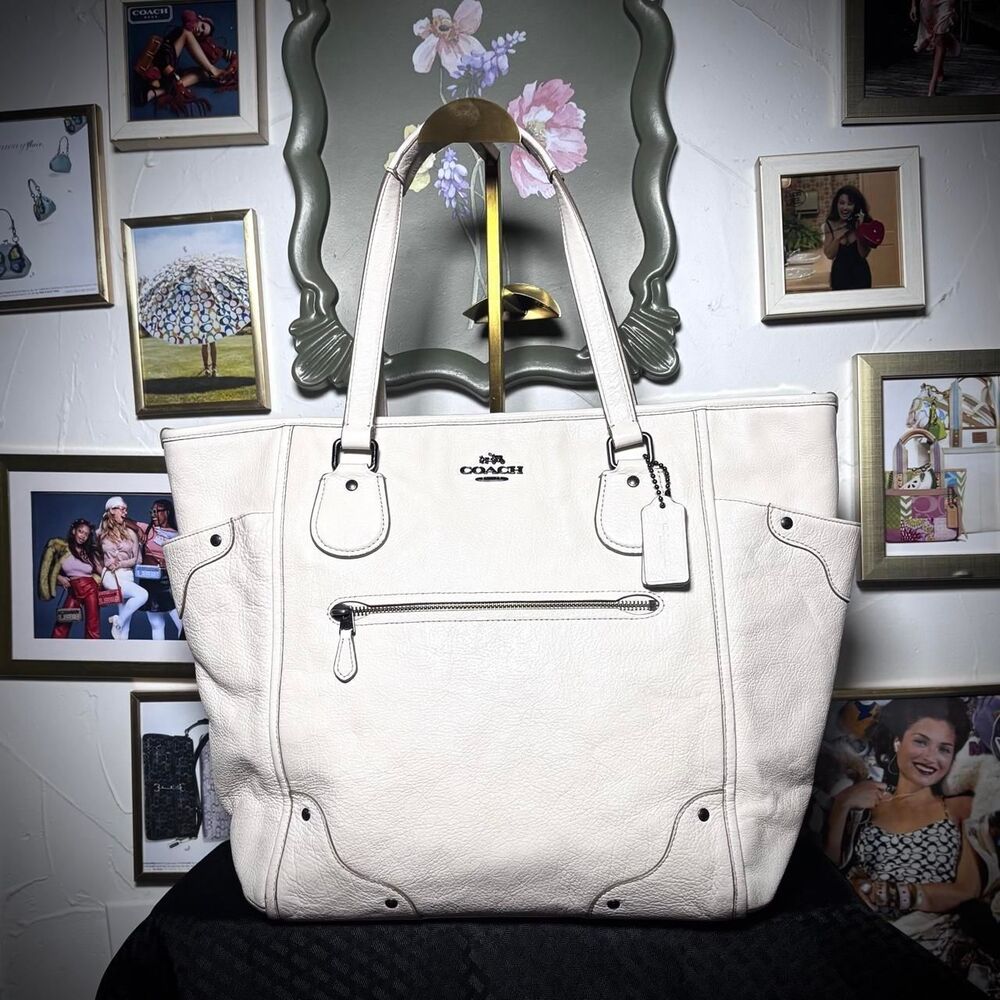 Y2k Coach Mickie Pebbled Leather Tote